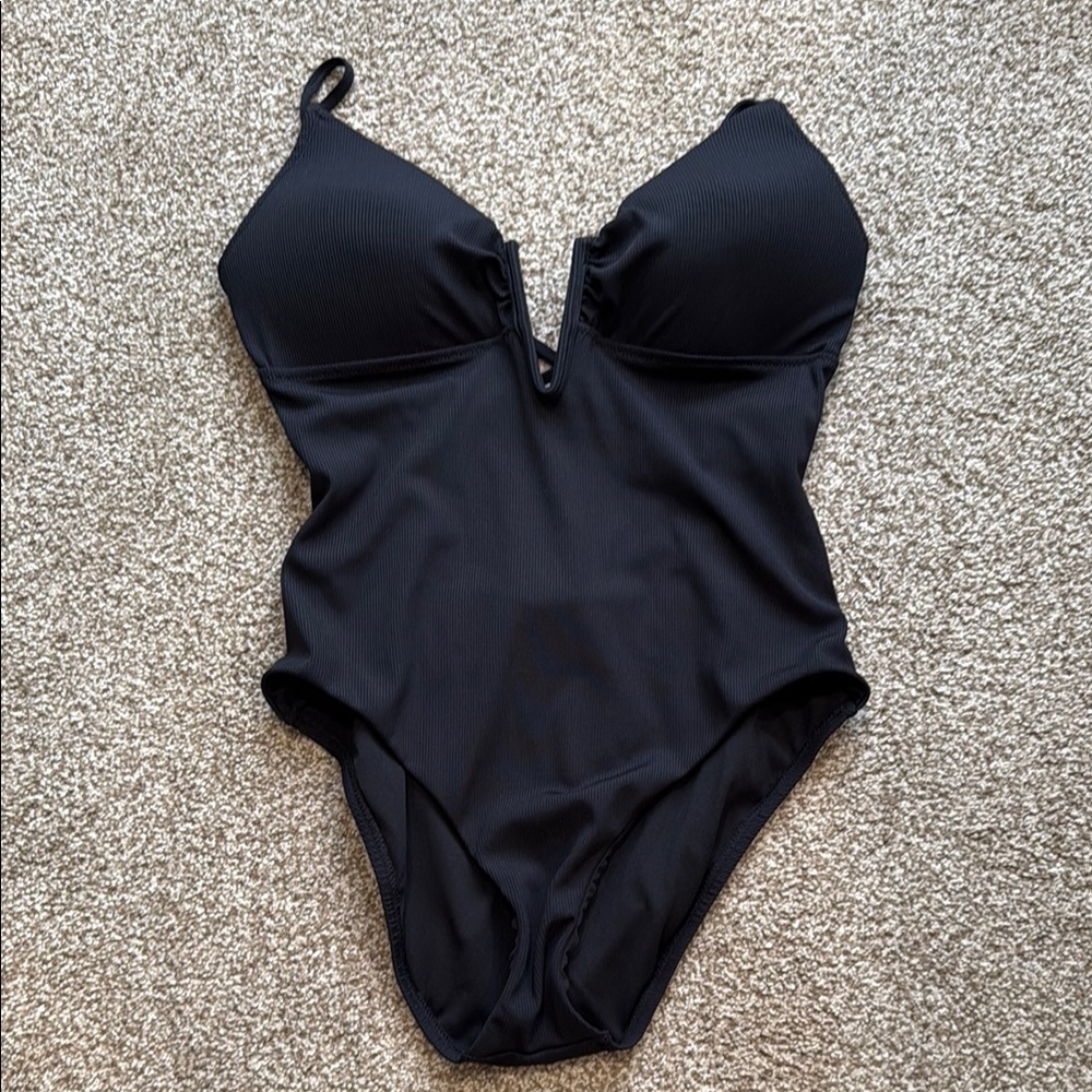 Bar III Black High-Leg One-Piece Swimsuit